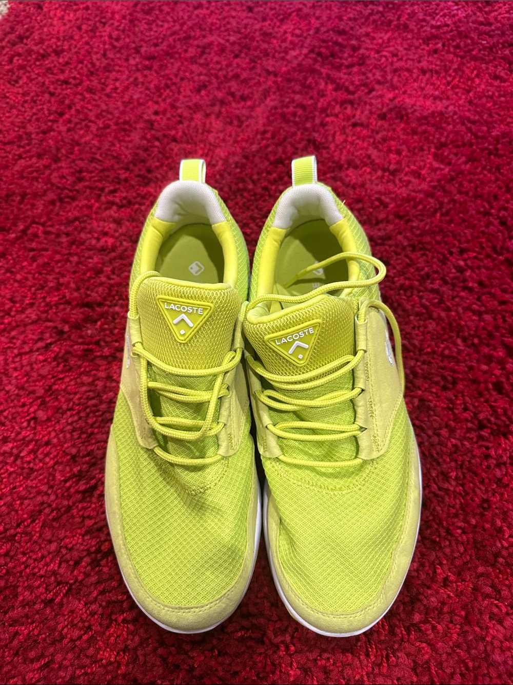 Lacoste Kids' Bright Lime Green Athletic Sneakers